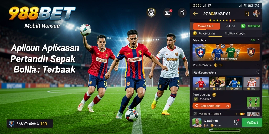 Tampilan gameplay sepak bola dari aplikasi 988BET yang interaktif.