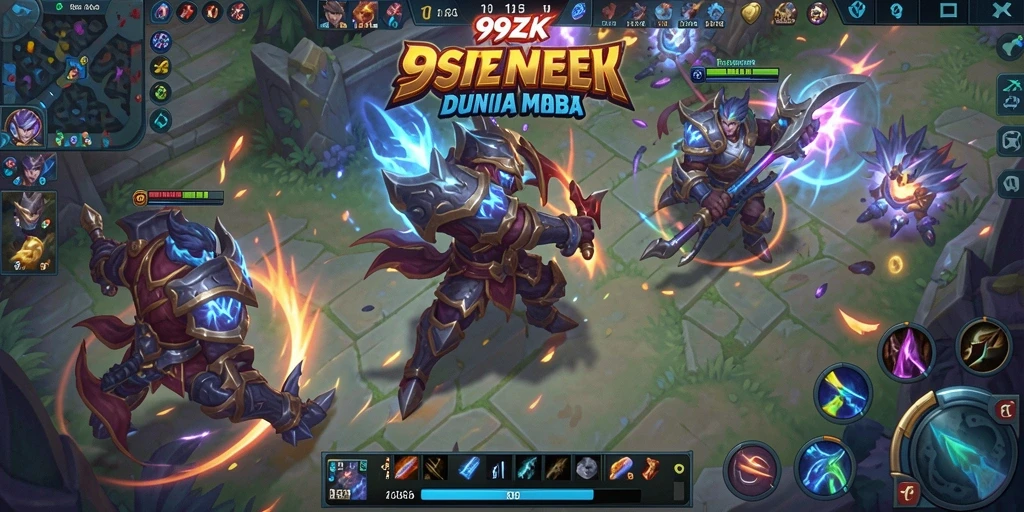 Gameplay seru dalam 99ZK saat bertarung strategis.