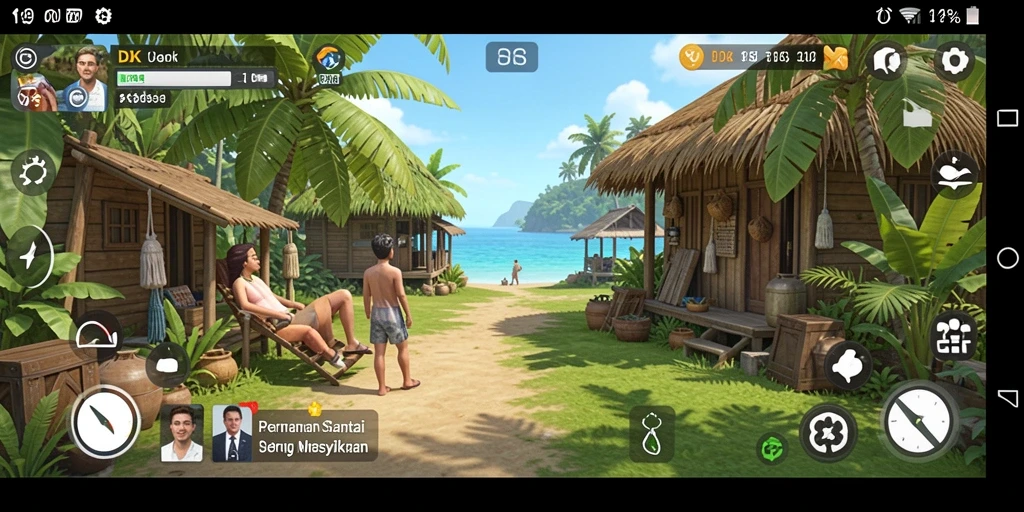 Tangkapan layar permainan DKK menunjukkan keseruan gameplay santai yang menawan.