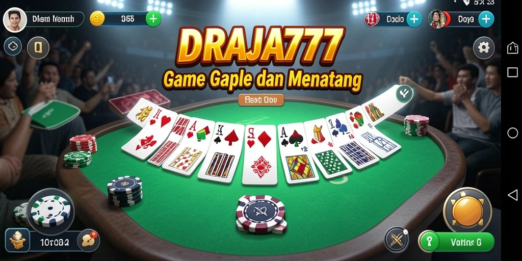 Tampilan gameplay seru DRAJA777 saat bermain Gaple.