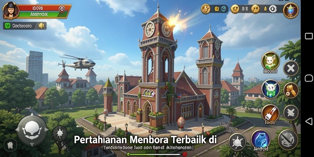 Menampilkan aksi mendebarkan dalam game Tower Defense ID098.