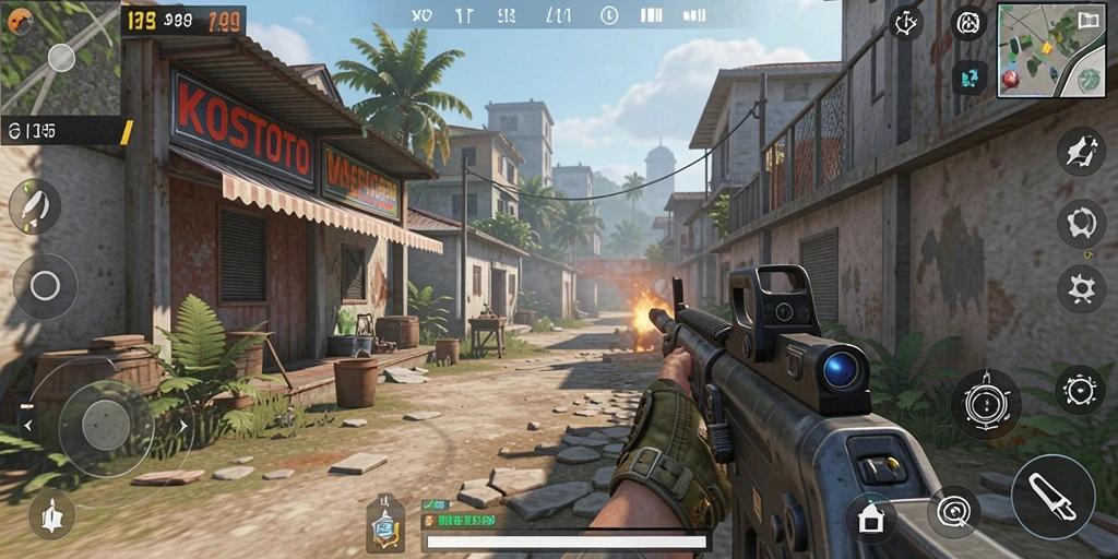 Tampilan gameplay KOSTOTO yang seru dan menantang.