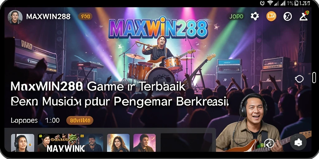 Gameplay <strong>MAXWIN288</strong> yang menampilkan keseruan bermain musik dengan teman-teman.
