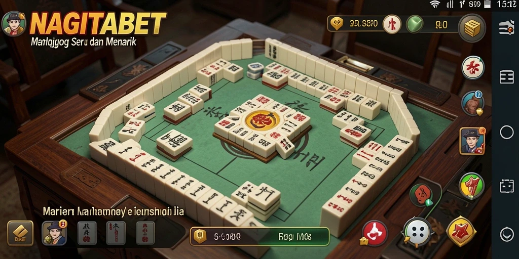 Tampilan gameplay Mahjong di NAGITABET yang seru dan menantang.