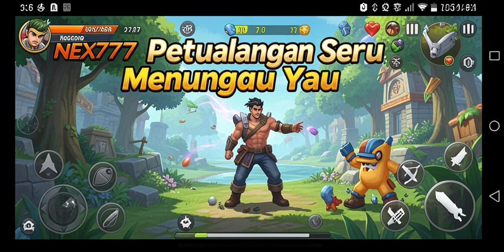Gameplay NEX777 yang menegangkan dalam suasana petualangan.