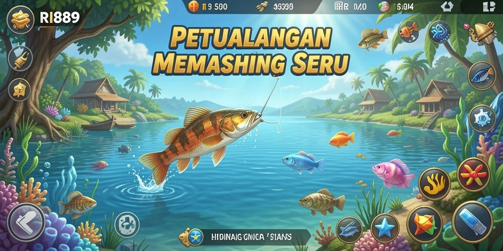 Tampilan gameplay memancing yang seru dan menantang di RI889.