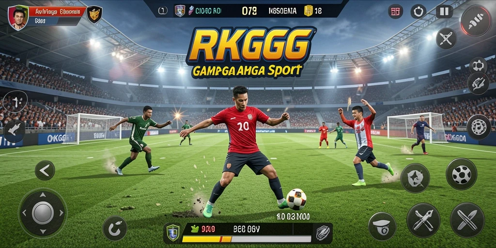Tampilan mendebarkan dari gameplay RKGG dengan elemen olahraga yang dinamis.