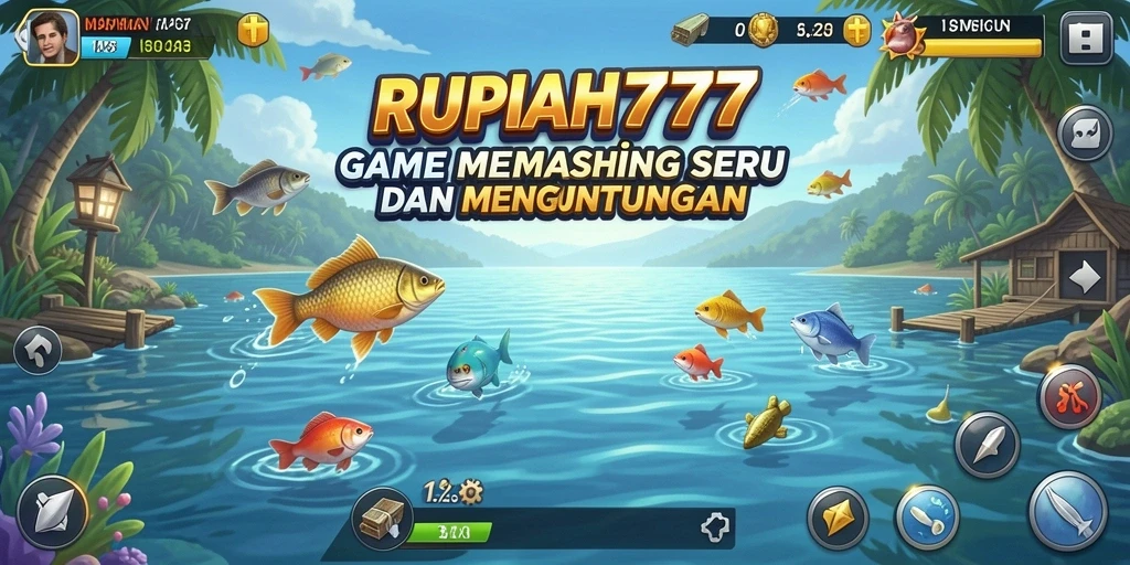 Screenshot gameplay RUPIAH777 dengan berbagai jenis ikan yang menarik.