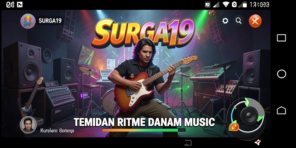 Tangkapan layar SURGA19 menampilkan pengguna yang bernyanyi dengan penuh semangat.