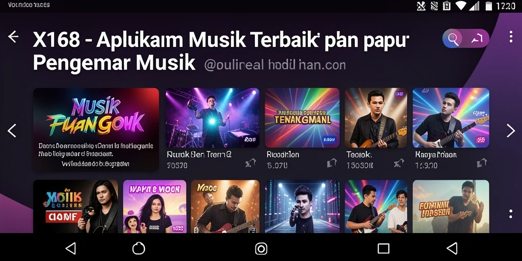 Tampilan utama X168 menampilkan pengalaman gameplay musik yang menarik.